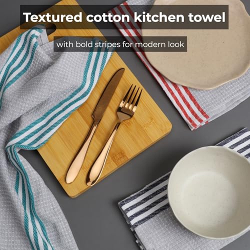 PIXEL HOME DECOR Cotton Kitchen Towel | Cleaning Cloth| Multi-Purpose Towel (Pack of 3) (Multicolor-04) - Image 3