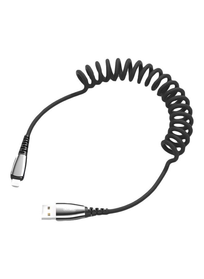 NIBEMINENT Waller Series USB-C To USB Type-C Spring Data Sync And Charging Cable Black - Image 1