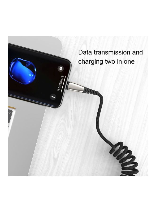 NIBEMINENT Waller Series USB-C To USB Type-C Spring Data Sync And Charging Cable Black - Image 4