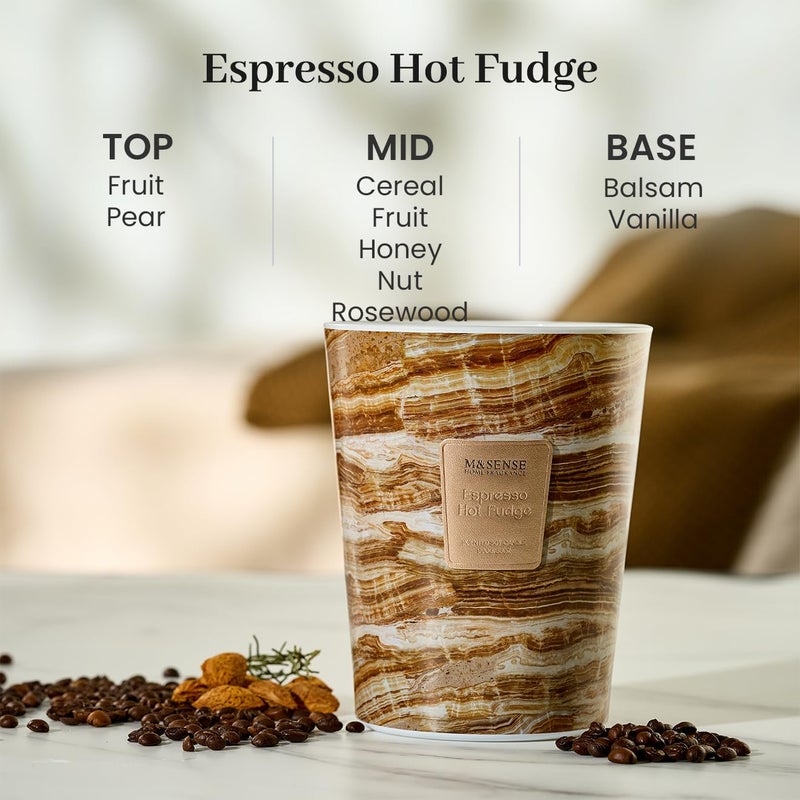 M&Sense Espresshotfudge Scented Candles For Home  3-Wick Highly Scented Jar Candles  Extra Large Candle 35 Oz 150 Hours Long Lasting Burning  Relaxing Aromatherapy Candle For Stress Relief  Meditation - Image 3