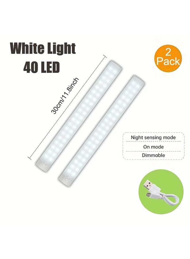 2 Pack White LED Lights USB Powered Adjustable Brightness Magnetic Mounting - Image 1
