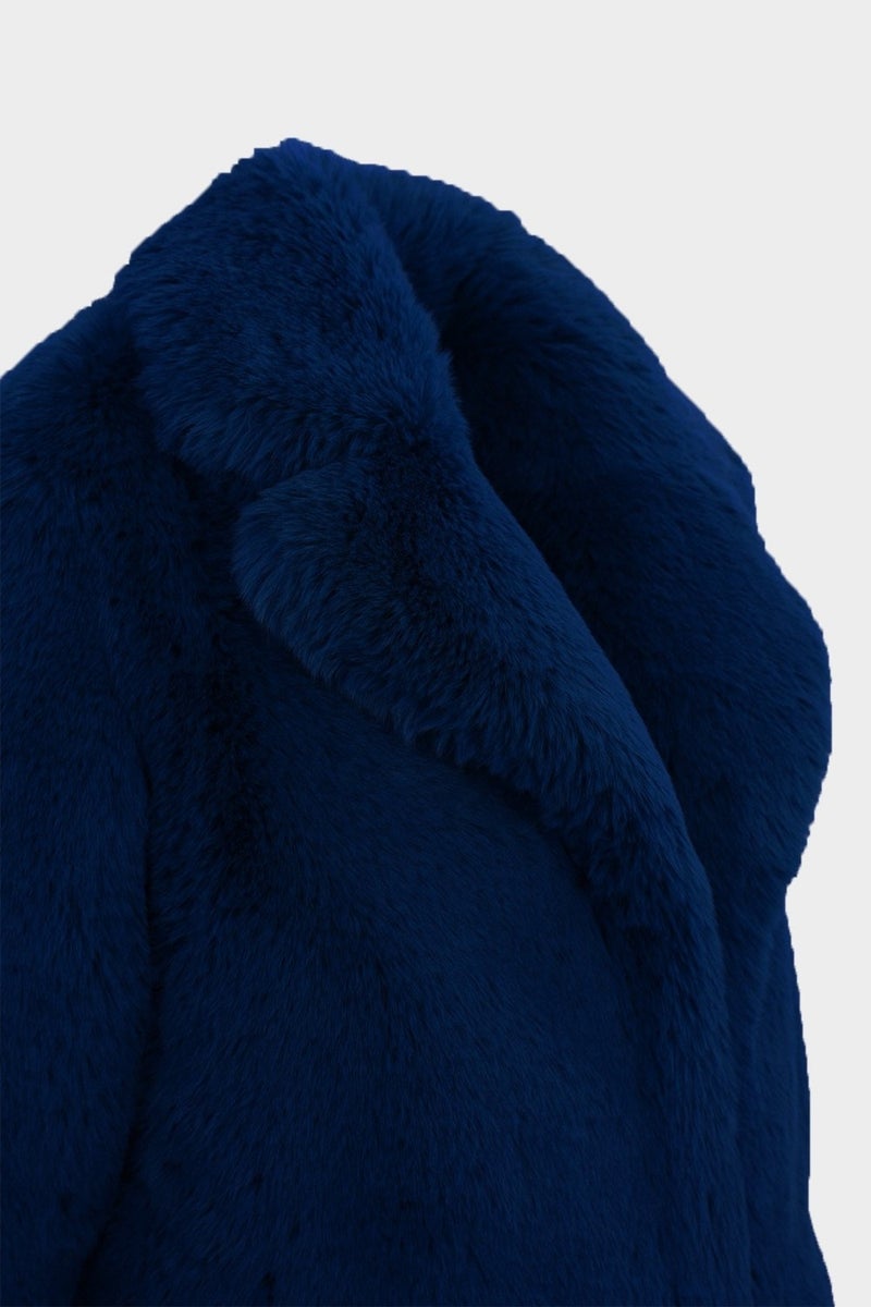 Açelya Okcu AÇELYAOKCU Premium Long Haired Women's Rex Faux Fur Coat  - Image 3