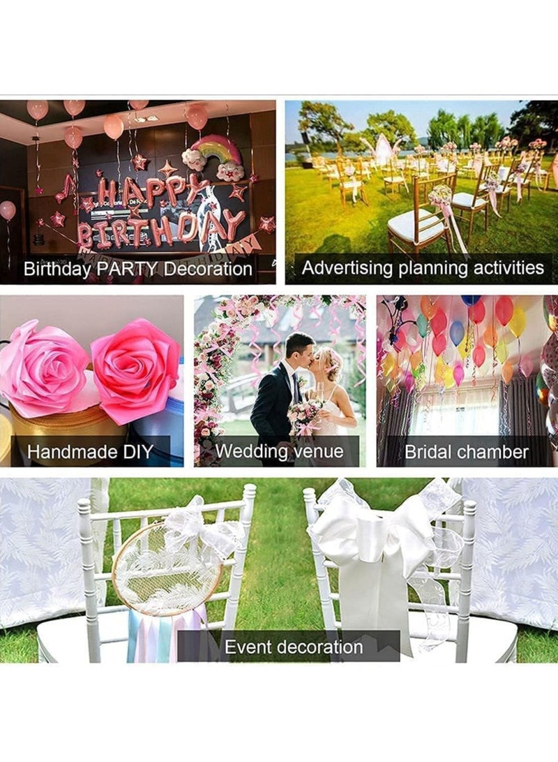 مارك شريط ساتان أصفر ذهبي مقاس 24 مم × 25 ياردة شريط بوليستر من القماش لتغليف الهدايا ومفضلات الحفلات وزينة الزفاف وصنع باقات ومشاريع الخياطة واللوازم الحرفية - Image 5