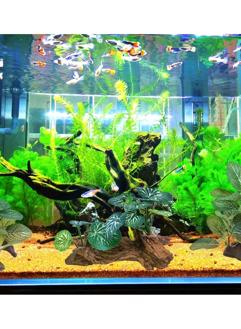 KASTWAVE Artificial Fish Tank Decorative Plants, 3 Pieces Artificial Water Tortoise Tank Aquarium Plants Resin Sinking Wood Landscape Decorations - Image 5