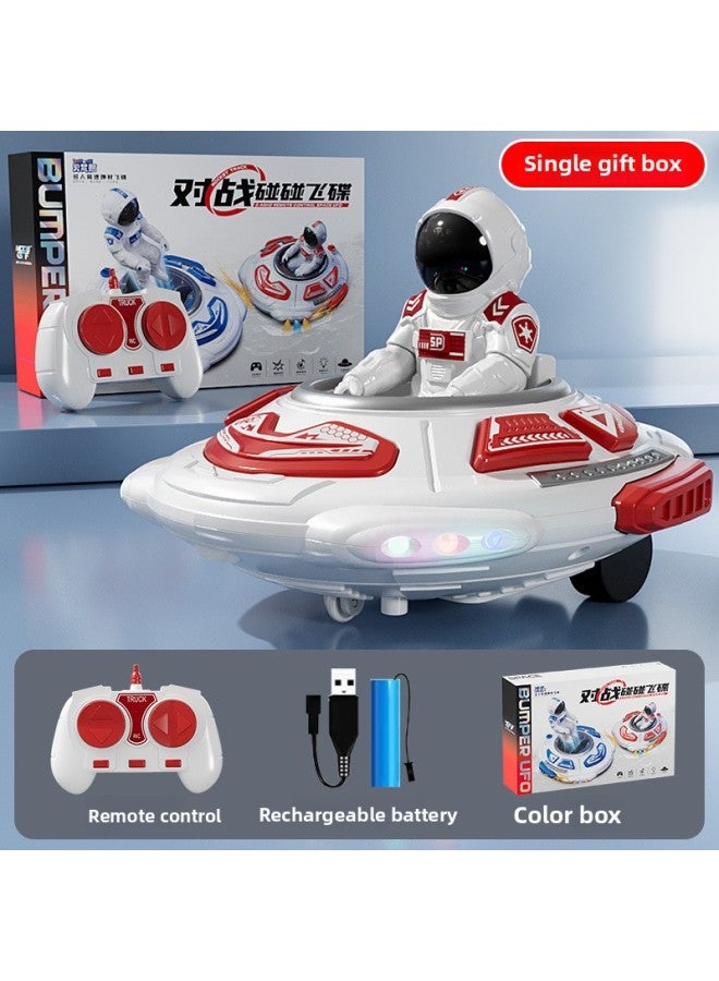 Remote Control Car Boy Racing Drift Ejection Flying Saucer 2.4g Remote Control Battle Bumper Car Kidsren's Toys Wholesale-Color:Remote Control Spaceship Bumper Car 【red】-Proportion:Three Lithium Batteries - Image 1