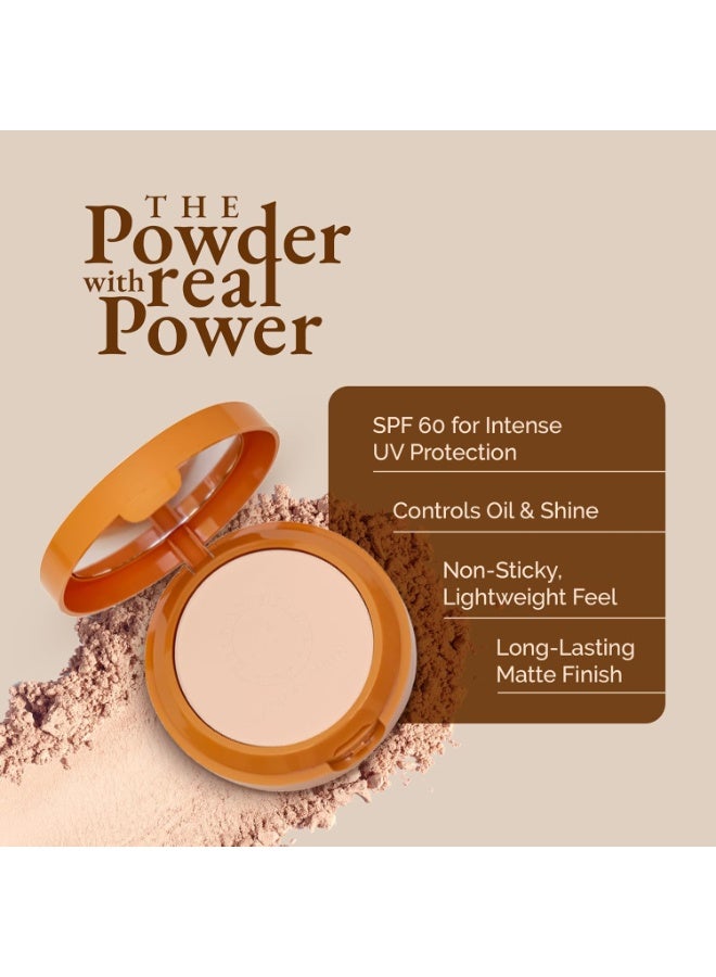 Colors Queen Sun Expert Compact Powder with SPF 60 UVA/UVB PA+++ | UV Protection, Oil Control, Easy to Blend Matte Finish, Long Wearing & Lightweight Compact Powder (03 - Honey, 15g) - Image 2