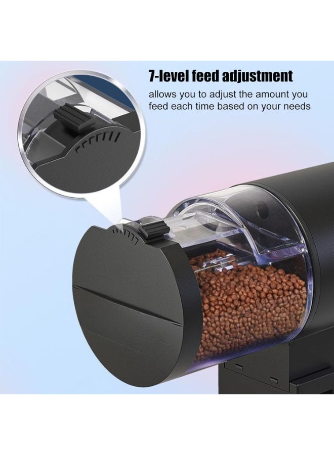 سيوسي Automatic Fish Feeder, Timed Food Dispenser, Moisture-Resistant Aquarium Feeder with Digital Display, Vacation Feeding Device for Freshwater Tanks, Outdoor Ponds, Betta, Shrimp Habitats (100ml) - Image 5