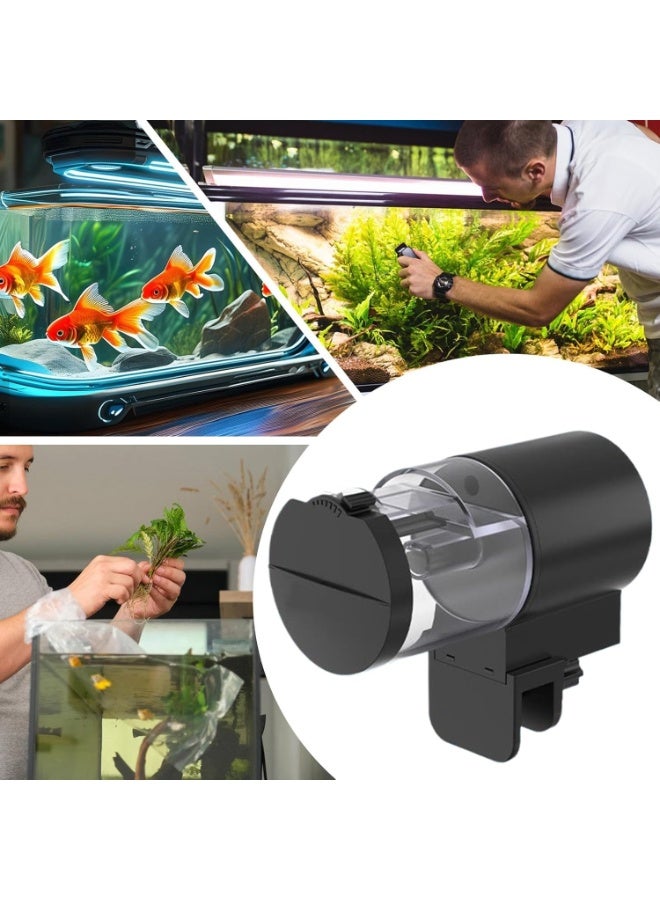 سيوسي Automatic Fish Feeder, Timed Food Dispenser, Moisture-Resistant Aquarium Feeder with Digital Display, Vacation Feeding Device for Freshwater Tanks, Outdoor Ponds, Betta, Shrimp Habitats (100ml) - Image 4
