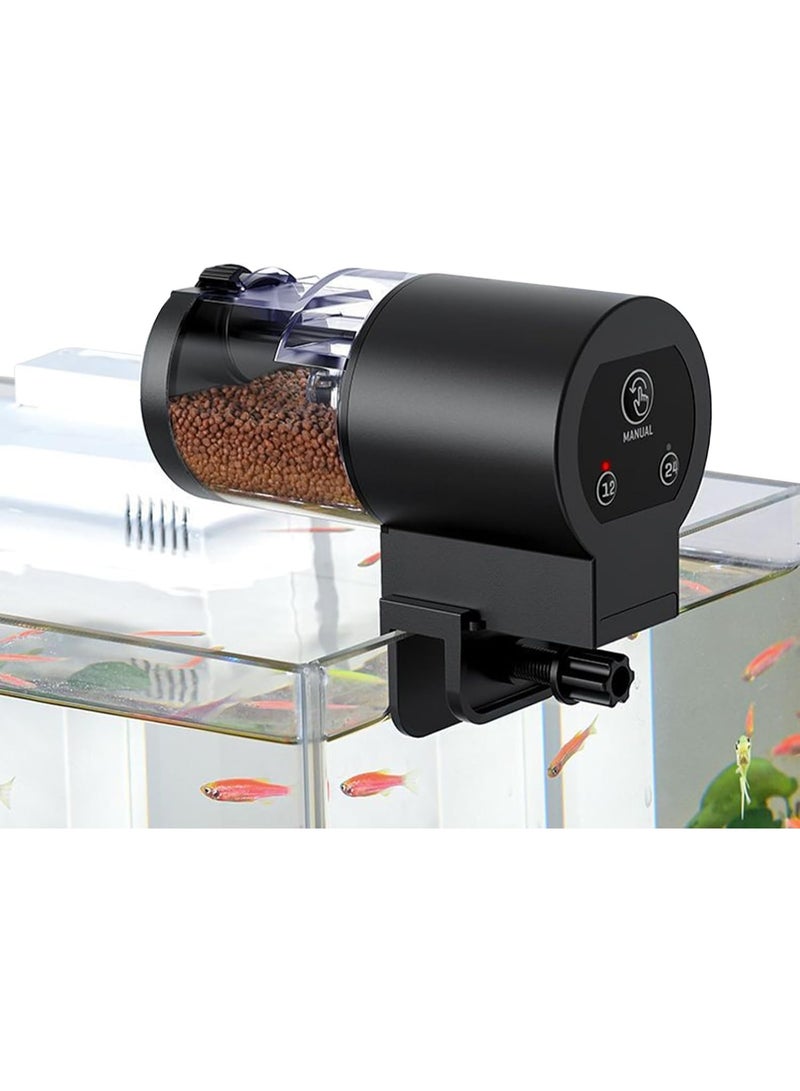 سيوسي Automatic Fish Feeder, Timed Food Dispenser, Moisture-Resistant Aquarium Feeder with Digital Display, Vacation Feeding Device for Freshwater Tanks, Outdoor Ponds, Betta, Shrimp Habitats (100ml) - Image 1