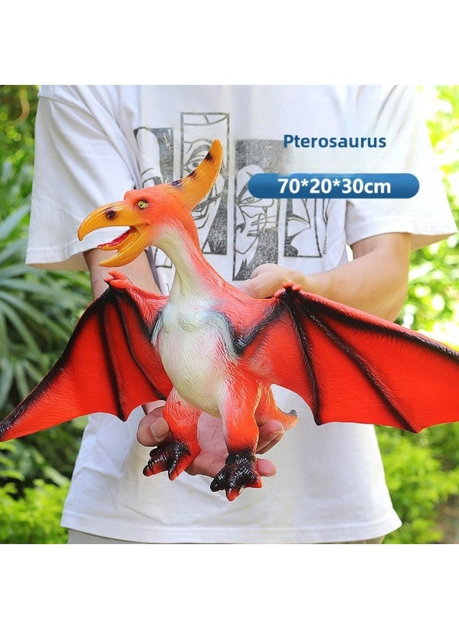 null - Children's Toys With Sound Simulation Soft Glue Dinosaur Toy Model Tyrannosaurus Pterosaur Toy Organization Gift Wholesale-Colour:【c68】utah Raptor 62cm-Specification:Story Style - Image 1