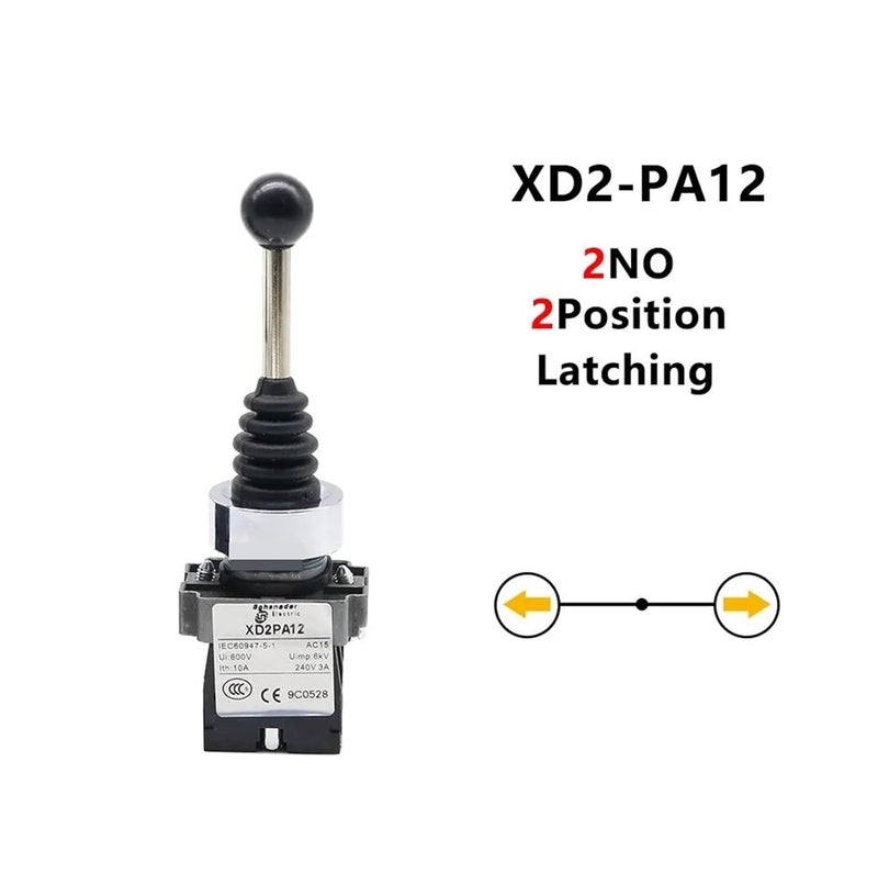 2NO 2 Position 4NO 4 Position Cross Rocker Switch XD2PA14 XD2PA24 Joystick Controllers Rocker Switch XD2PA12 XD2PA22(XD2PA12) - Image 2
