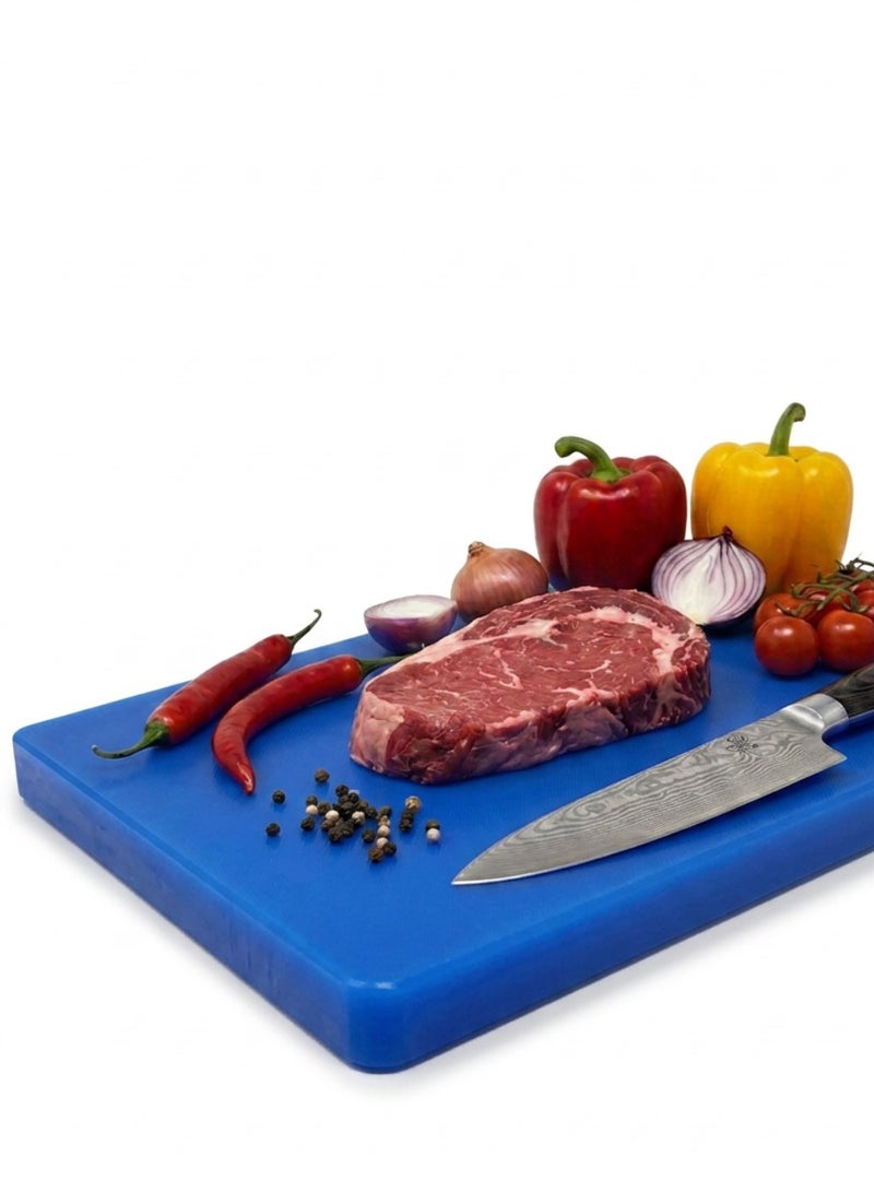 Heavy Duty Cutting Board – Odor Resistant, Food Safe, Professional Kitchen Board – Blue - Image 1