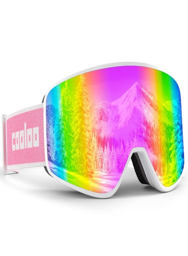 COOLOO Kids Ski Goggles, Kids Snowboard Goggles OTG Replaceable Lens Anti Fog & UV Protection Snow Goggles for Ages 3-14 - Image 1