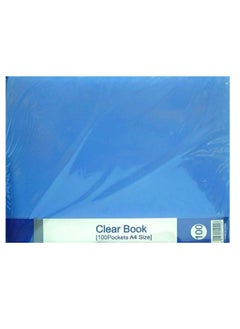 Deluxe 100-Pocket Clear Book, A4 Size Blue Colour  - Image 2