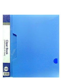 Deluxe 100-Pocket Clear Book, A4 Size Blue Colour  - Image 1