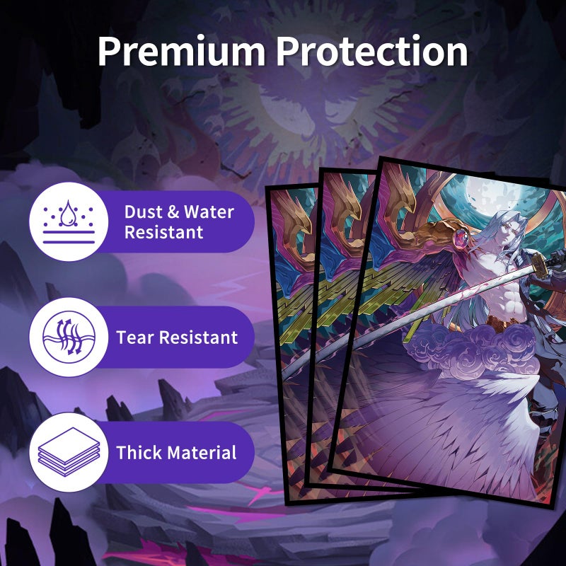 Comdek00 MTG Card Sleeves(Half Human,Half Angel), Clear Front & Matte Back, Smooth Shuffle, Art Card Sleeves Deck Protector - Image 4