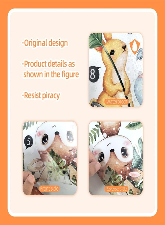 Boodecal 35.43 x 53.94 inches Jungle Animal Lion Elephant Cartoon Version Growth Chart for Kids Height Chart Ruler Wall Decor for Measuring Kids Boys Girls Wall Decals Stickers for Children Nursery - Image 3