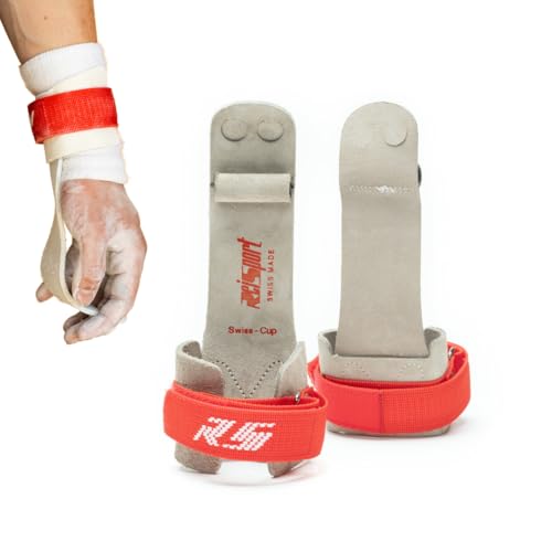 Reisport Men's Ring Gymnastic Grips, Premium Leather Grip with Hook & Loop Closure for Secure Grip, Safe Hand Grip, Hand Wraps for Advanced Gymnasts, XX-Small - Image 1