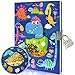 GINMLYDA Boys Diary with Lock for Kids Dinosaur Diaries 71x53 160 Pages Boy Journal Secret Cute Notebook with Lock and Key for Little Kid Writing Drawing Gift for Pre school Age 6812 - Image 2