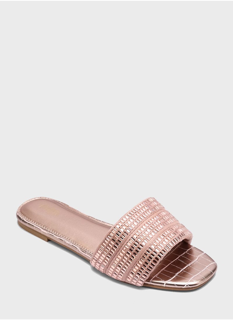 FYOR - Open Toe Flat Sandals - Image 1