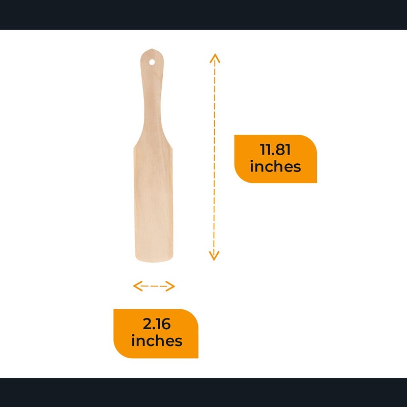 OFXDD Wooden Pancake Turner - Cooking Spatula - Long Flat Kitchen Turner - Pancake Paddle - Image 2
