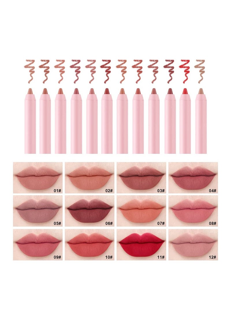 KASTWAVE Matte Lipstick Lip Liner Set, Velvety Matte Creamy Lip, Long Lasting Waterproof Lip Liner, Not Fade No Smudge, Makeup Gift Kit for Women Girls (08) - Image 5