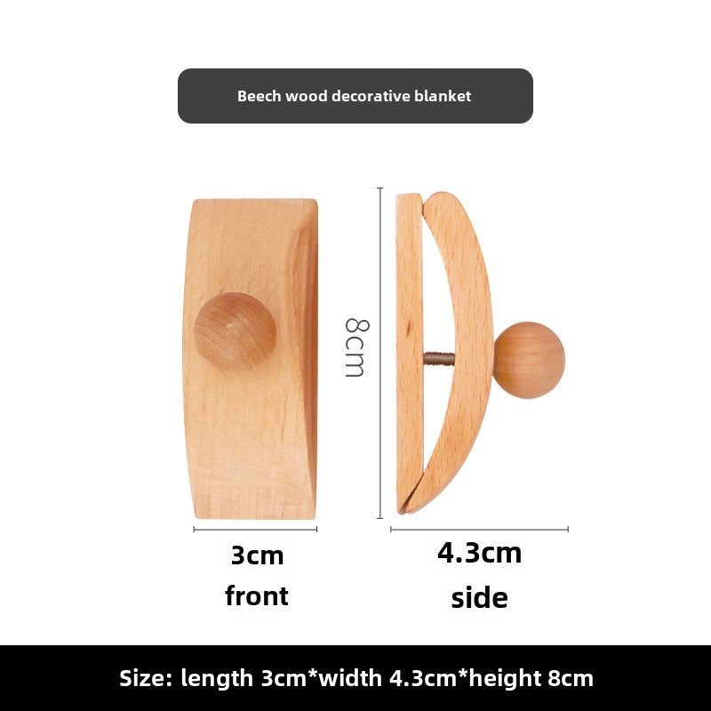 Cross-Border Hot Selling Classic Large Clip Wooden Quilt Hook Wall Hanging Display Carpet Blanket Pendant Quilt Clip(Wooden Tapestry Clip) - Image 1