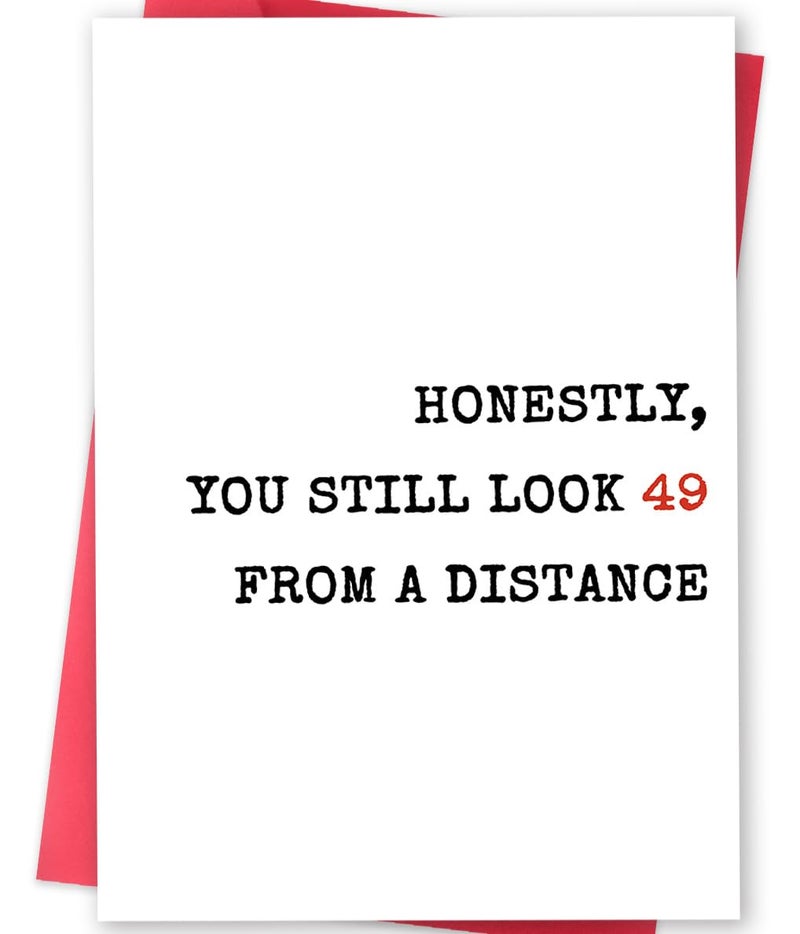 ICOOLYI Funny 50th Birthday Card Giftï½œHumorous Greeting Card for Men, Women, Him, or Her â€“ 50 Year Old Birthday Gift with Envelope, Party Decorations Keepsake - Image 1