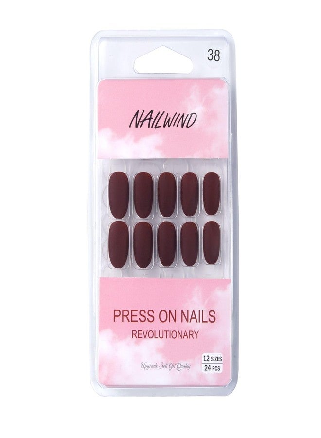 NAILWIND 24 Natural French Short False Nails Acrylic Full Cover Nails,Natural Fake Nails Delicate & Comfortable for Women and Girls (N38, 24 Count -Pack of 1) - Image 5