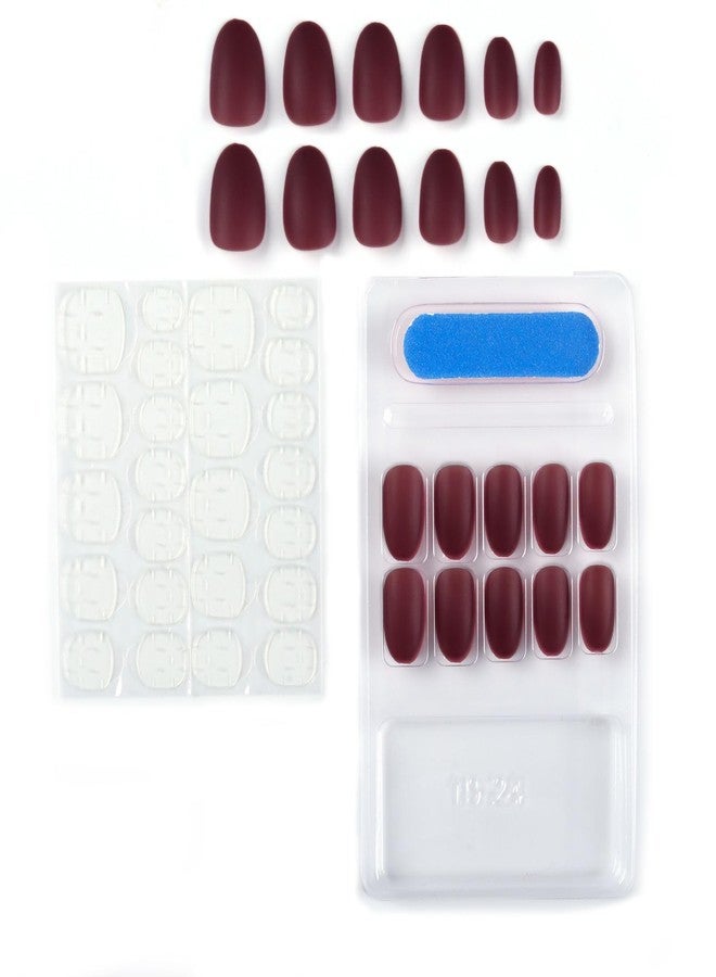 NAILWIND 24 Natural French Short False Nails Acrylic Full Cover Nails,Natural Fake Nails Delicate & Comfortable for Women and Girls (N38, 24 Count -Pack of 1) - Image 3