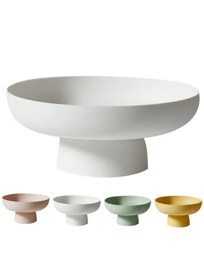 Modern Round Fruit Bowl with Drainage Plastic Basket For Kitchen Counter Dining Table Centerpiece Storage Rack Yellow - Image 1