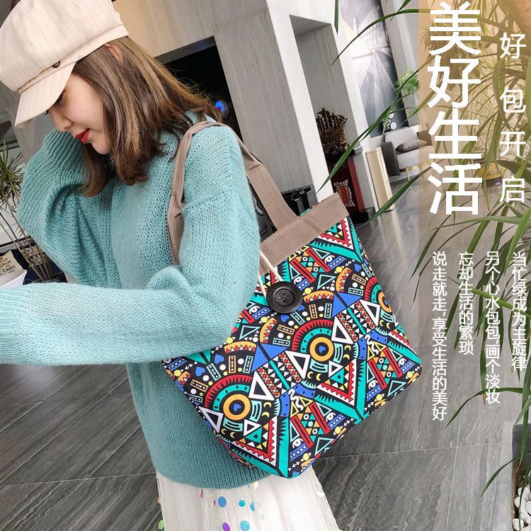 Women'S Bag New Canvas Bag Women'S Bag Mummy Handbag Large Capacity Handbag Ethnic Style Handbag - Image 2
