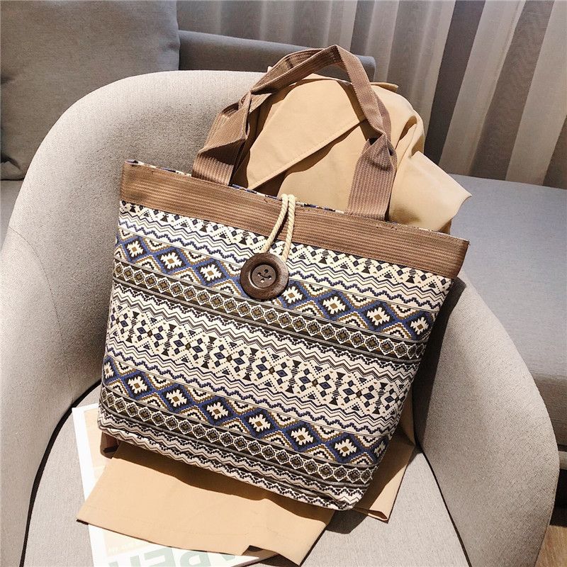 Women'S Bag New Canvas Bag Women'S Bag Mummy Handbag Large Capacity Handbag Ethnic Style Handbag - Image 1