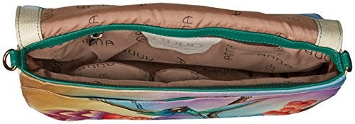 Anna by Anuschka Messenger Bag | Genuine Leather | Medium, Whimsical Garden - Image 5