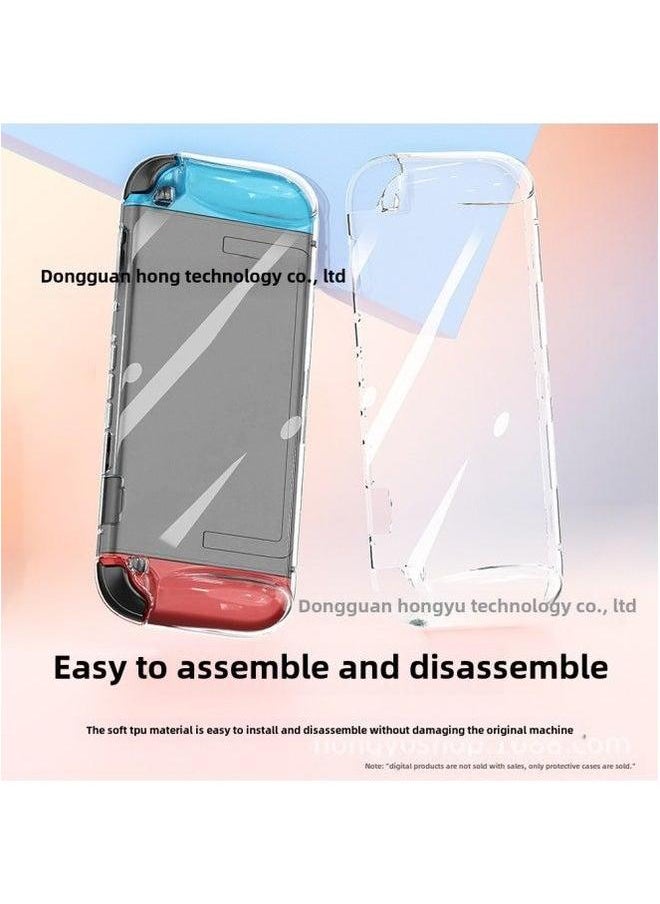 Generic For Switch 2 Protective Case Nintendo Game Console All-inclusive Transparent Anti-drop Case-Model:Transparent Black-switch2  - Image 5