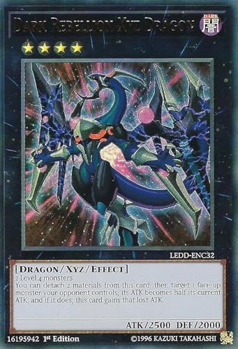 Yugioh Dark Rebellion Xyz Dragon LEDDENC32 Ultra Rare 1st Edition - Image 1