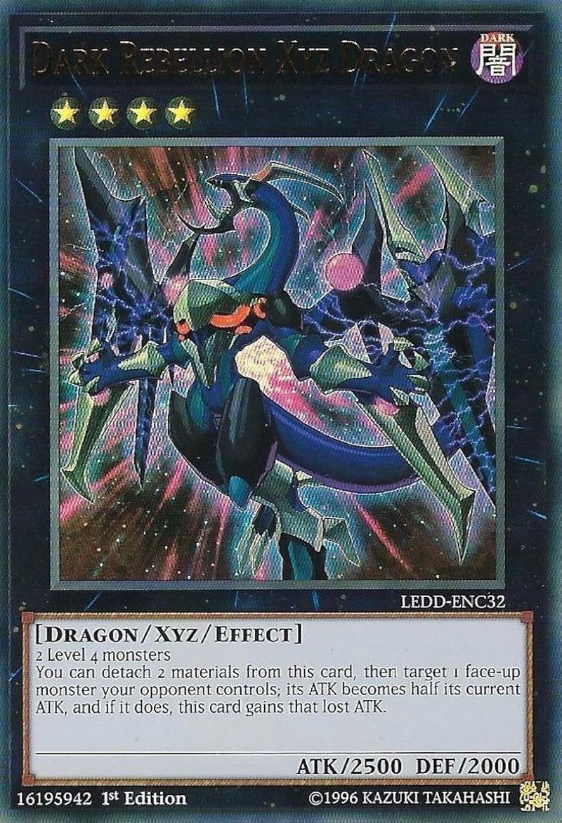 Yugioh Dark Rebellion Xyz Dragon LEDDENC32 Ultra Rare 1st Edition - Image 2