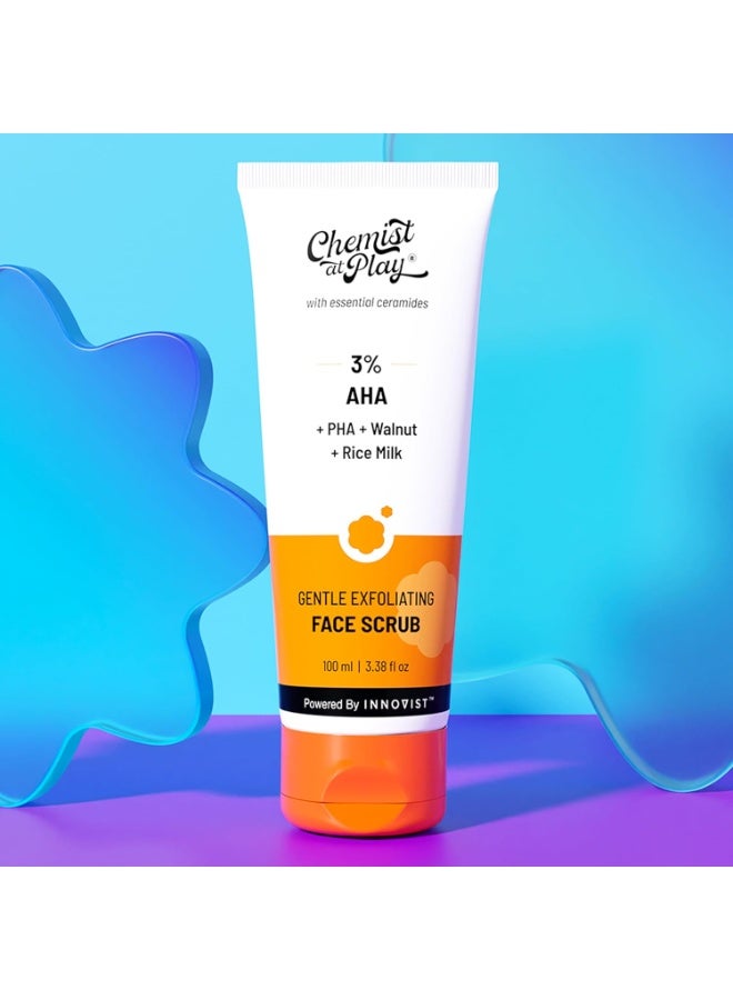 Chemist at Play Gentle Exfoliating Face Scrub with Mandelic Acid & Walnuts | Removes Dead Skin & Blackheads | Detans |Gives Instant Glow| Face Scrub for Women & Men | 100ml - Image 1
