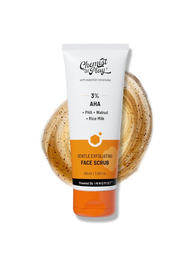 Chemist at Play Gentle Exfoliating Face Scrub with Mandelic Acid & Walnuts | Removes Dead Skin & Blackheads | Detans |Gives Instant Glow| Face Scrub for Women & Men | 100ml - Image 3