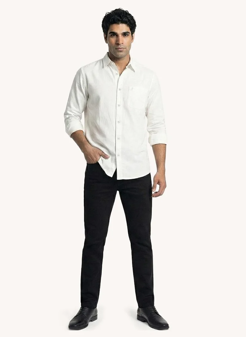 Men's Solid Long Sleeve Oxford Shirt