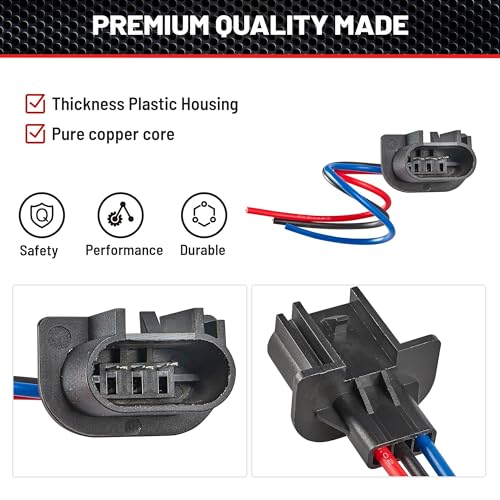 RED WOLF محول توصيل 9008 H13 من RED WOLF 3 دبابيس ذكر لمصابيح الرأس - Image 3