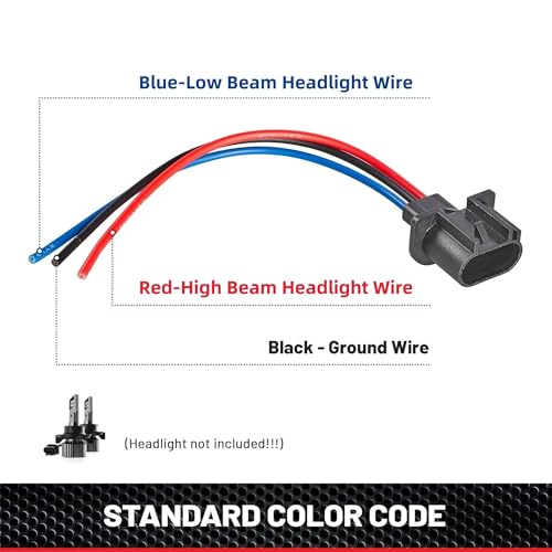 RED WOLF محول توصيل 9008 H13 من RED WOLF 3 دبابيس ذكر لمصابيح الرأس - Image 2