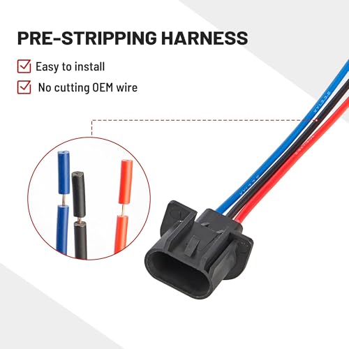 RED WOLF محول توصيل 9008 H13 من RED WOLF 3 دبابيس ذكر لمصابيح الرأس - Image 4