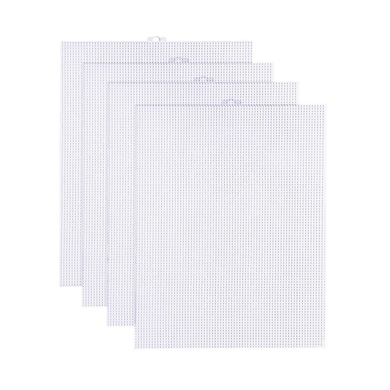 ZTEOFO 4 Pcs Plastic Mesh Canvas Sheets, Plastic Canvas Sheets, Plastic Canvas Plastic Mesh, Mesh Plastic Canvas Sheets, Plastic Mesh Sheet, Eye Mesh for Embroidery (10.5" x 13.5") - Image 1