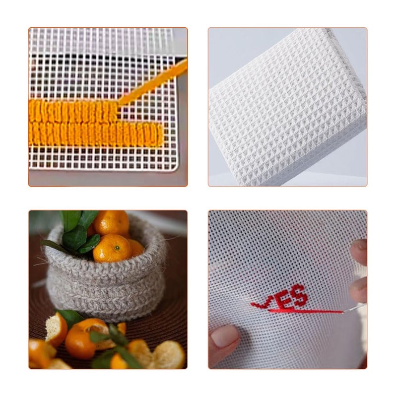 ZTEOFO 4 Pcs Plastic Mesh Canvas Sheets, Plastic Canvas Sheets, Plastic Canvas Plastic Mesh, Mesh Plastic Canvas Sheets, Plastic Mesh Sheet, Eye Mesh for Embroidery (10.5" x 13.5") - Image 2