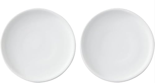 Woiida 6 inch Matte Wihte Ceramic Plant Saucer (2 Pack)-Ceramic Drainage Tray for Plant Pot - Image 1