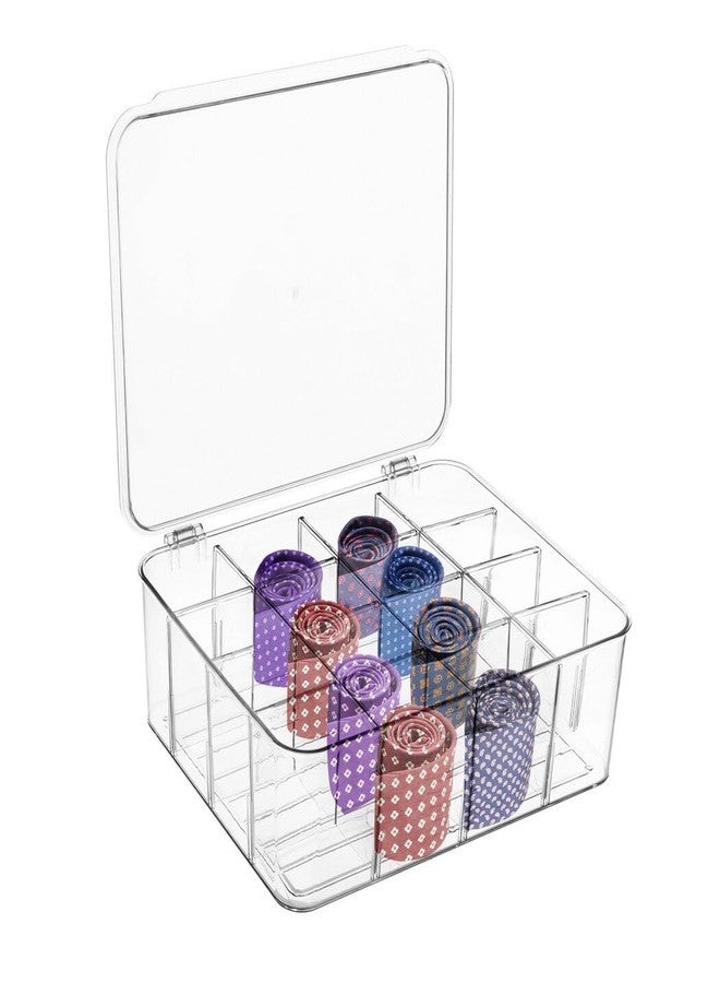 Varku Tie Rack Organizer, Clear Tie Organizer Box - Image 1