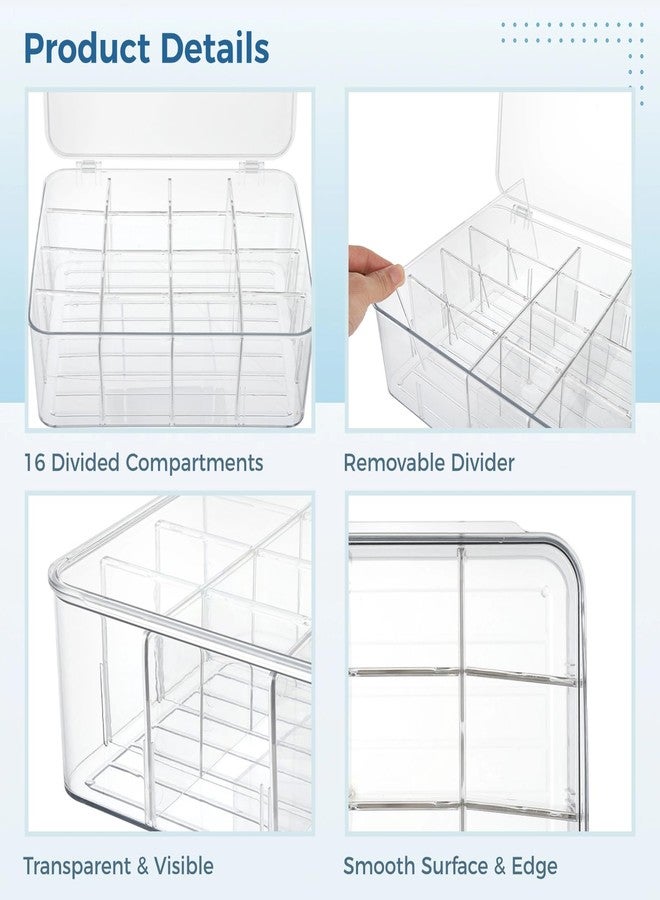 Varku Tie Rack Organizer, Clear Tie Organizer Box - Image 4