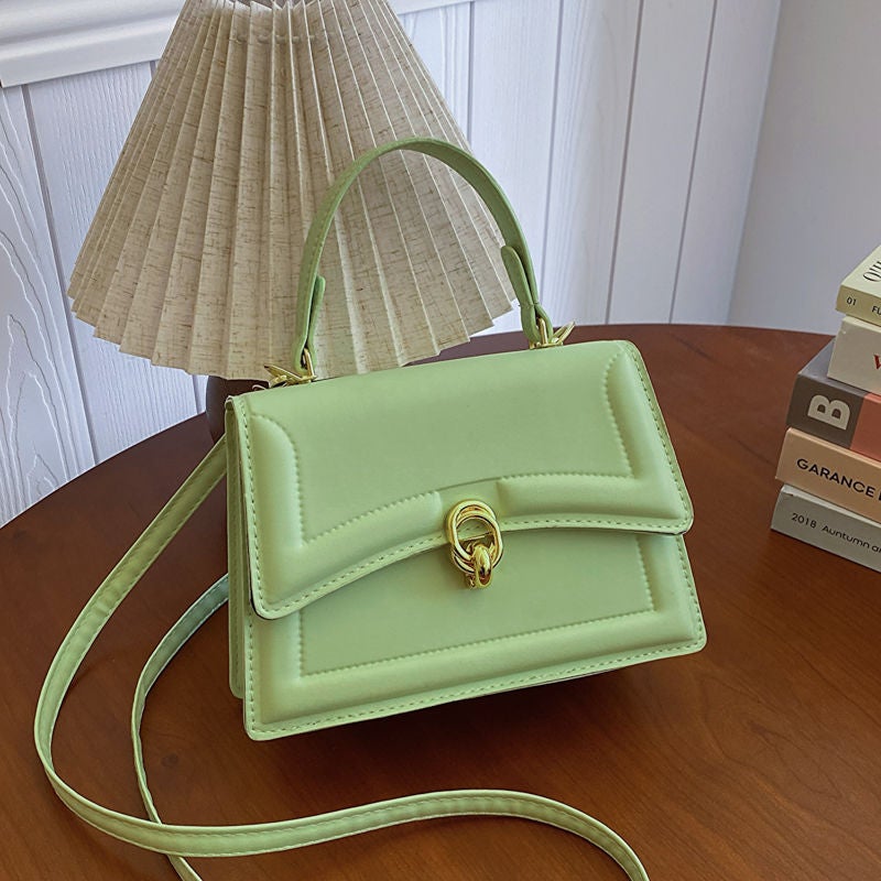 Popular Crossbody Bag Women'S Texture All-Match Handbag Korean Fashion Solid Color Small Square Bag - Image 4