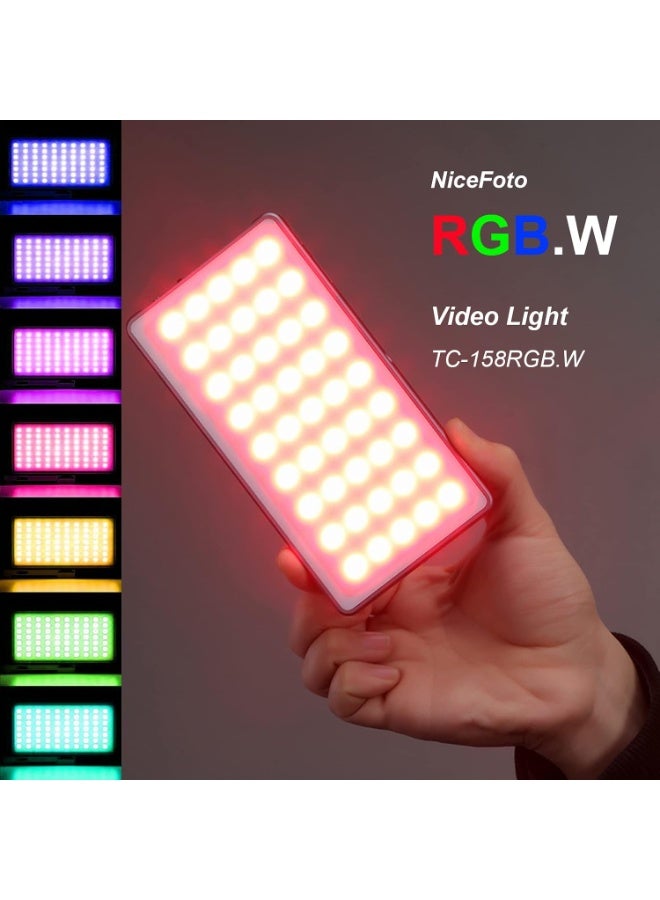 NiceFoto TC-158 Portable RGB LED Video Light 360° Full Color Camera Lighting - Image 2